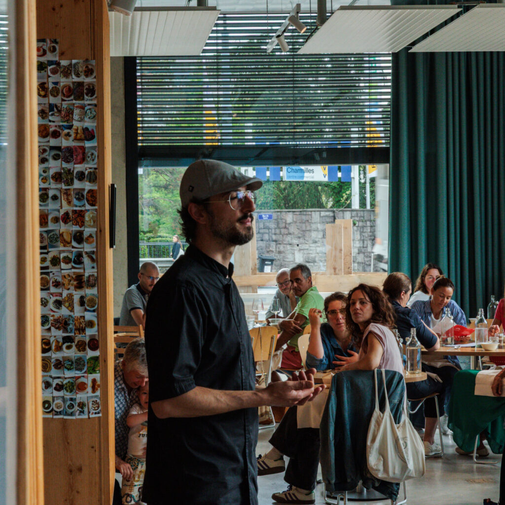 chef talking to crowd